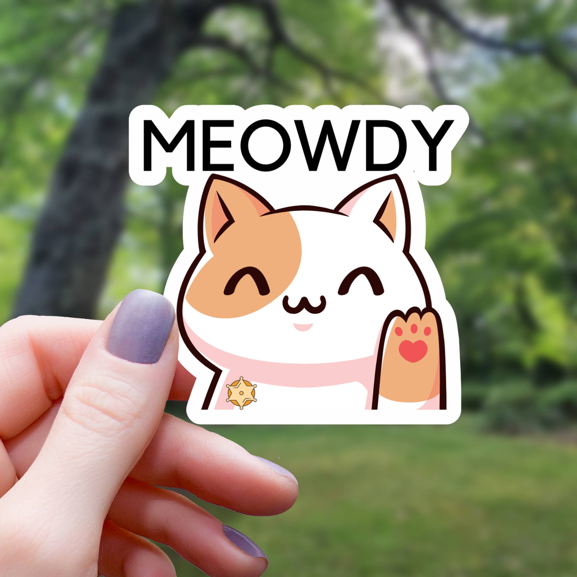 Mimic Gaming Co - Wholesale Sticker - Meowdy Funny Western Cat Sticker - 3"