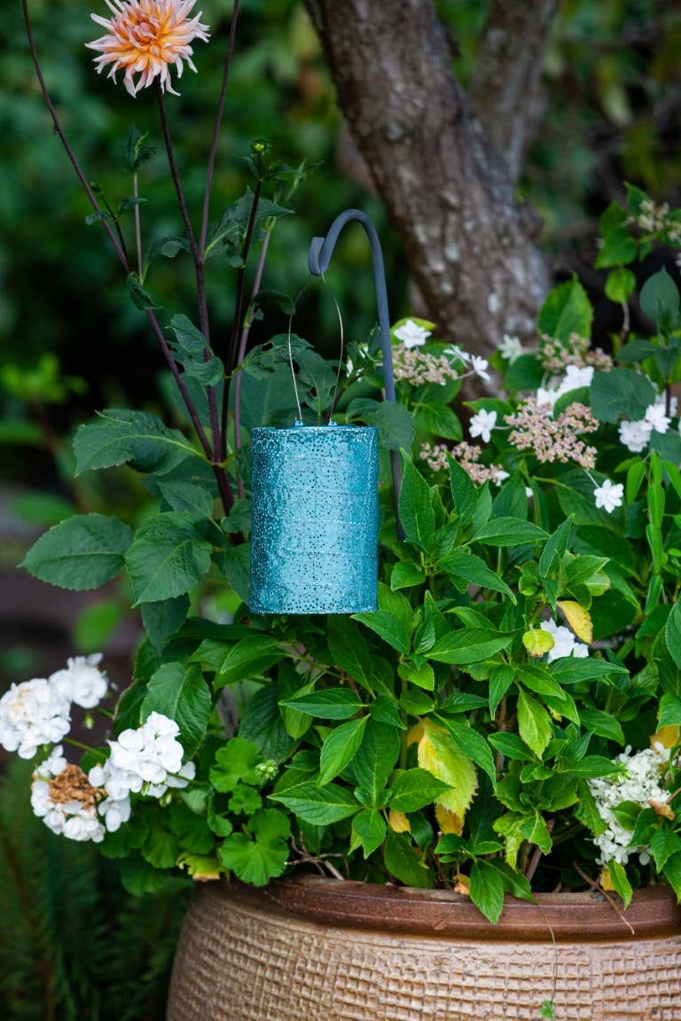 Allsop Home & Garden - Wholesale Outdoor/Lawn Light - Stella Cylinder 7.5" Solar Lantern - Metallic Emerald3