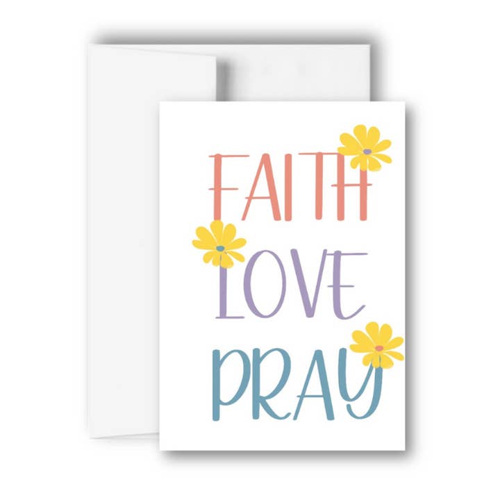 Tro Kärlek Be Vänner Uppmuntran Gratulationskort för wholesale av Brandi Creations Design Studio