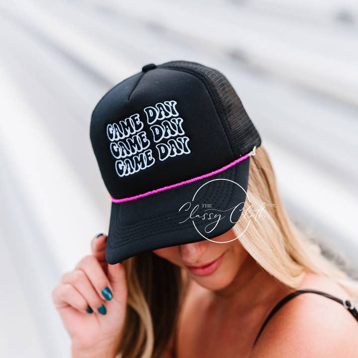 The Classy Cloth WS - Wholesale Trucker Hat - Women's - Embroidered Trucker Hat - Game Day RTS17