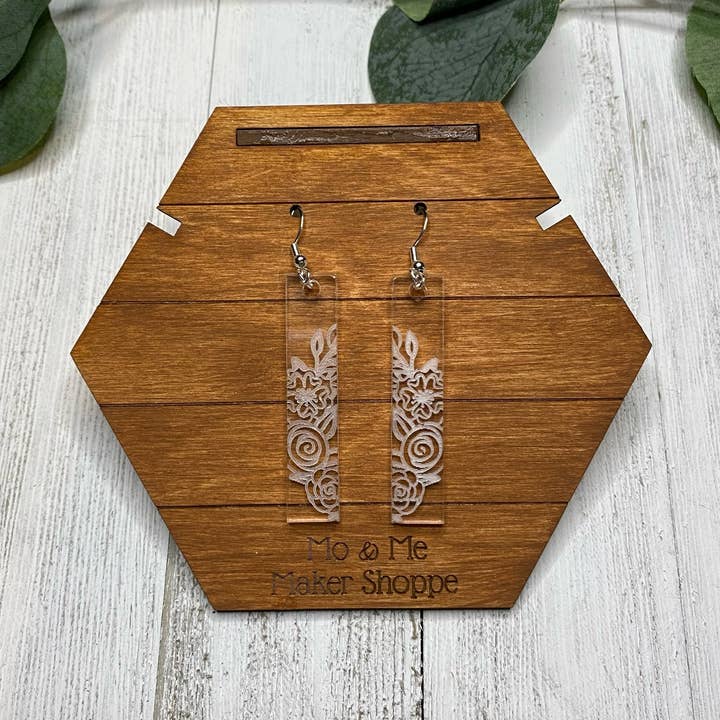 Floral Dangle Earrings for wholesale by Mo & Me Maker Shoppe, LLC