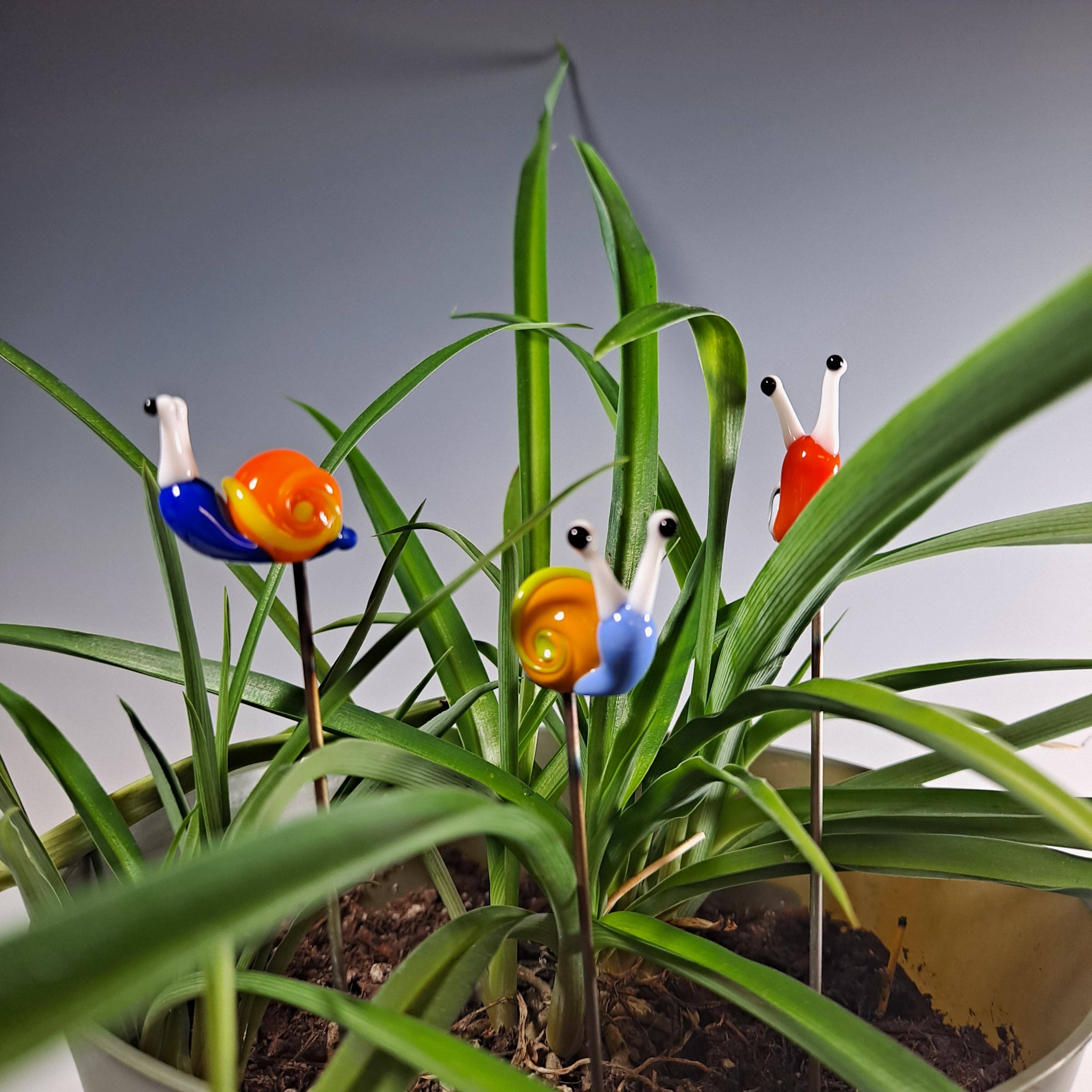 Sunshine Glass Gifts - Wholesale Garden/Lawn Stake - Snail Plant Pals, House plant and Fairy Garden Decor3