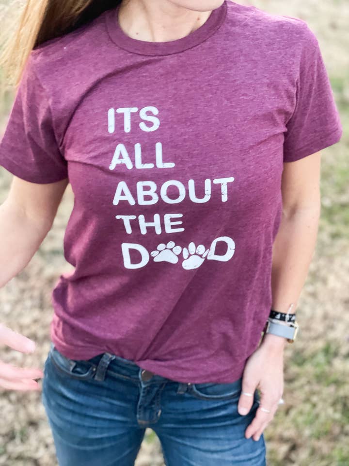 It's All About the DOOD T Shirt - Heather Maroon for wholesale by DOOD MOOD CO.