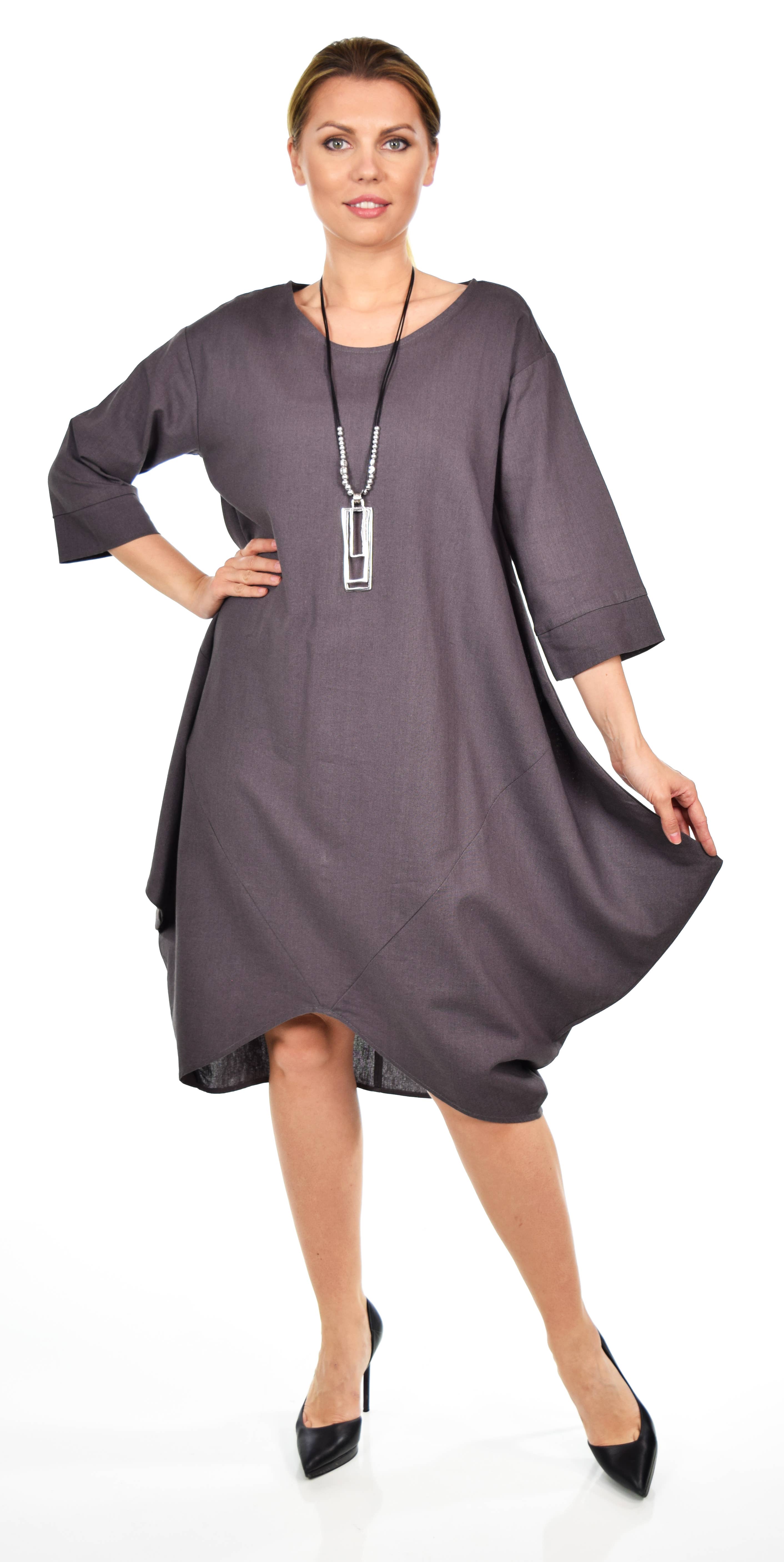 LINEN AND GAUZE - Wholesale Dress - Women's - 5089 : linen lagen look dress, Quirky Dress1