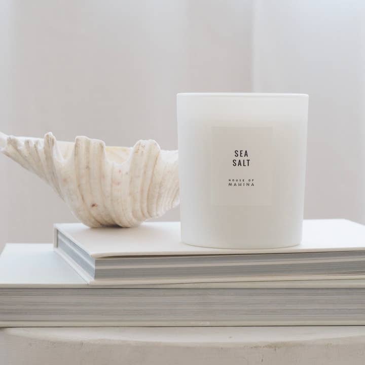 Sea Salt Classic Candle 12 oz for wholesale by House of Mahina (formerly Makana)