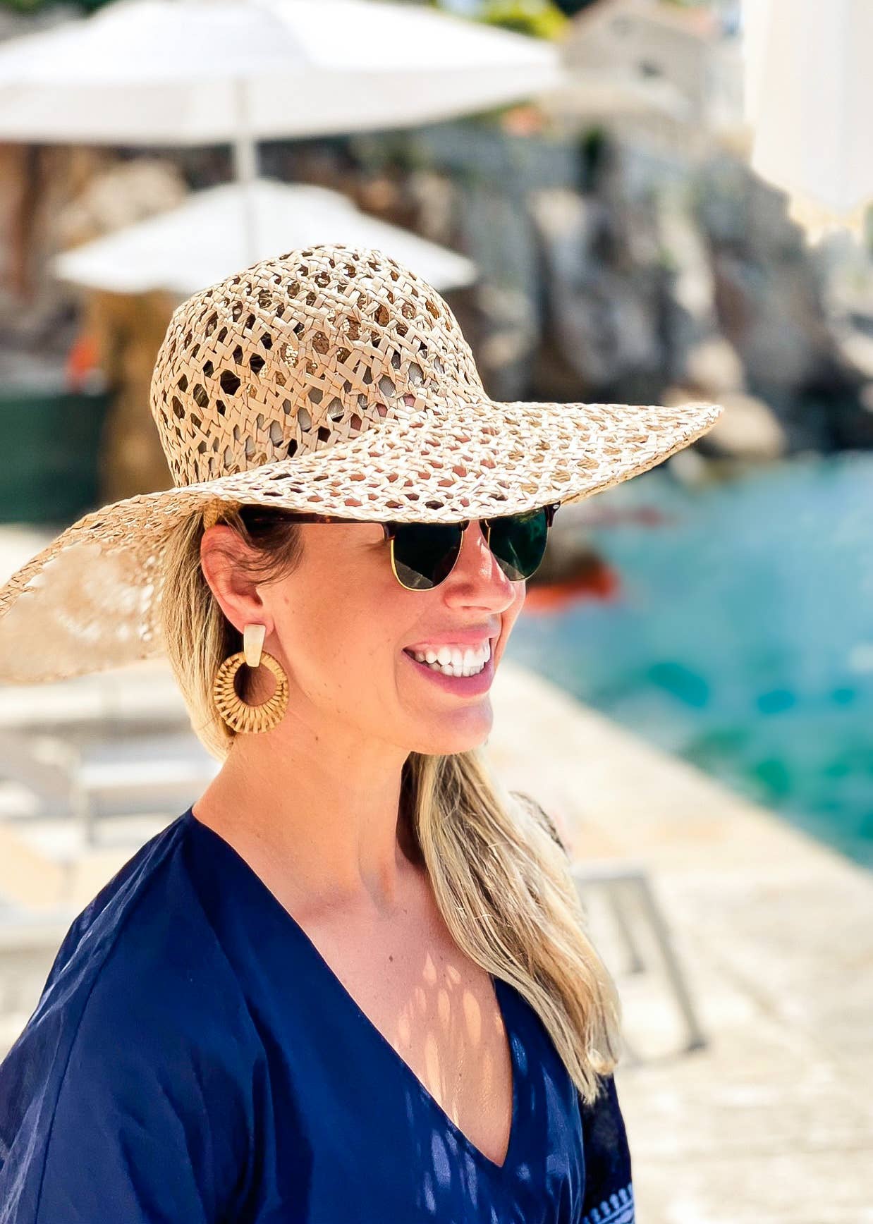 St Armands Designs of Sarasota - Wholesale Dangle Earrings - Cream Bali Button Statement Stud Earrings3