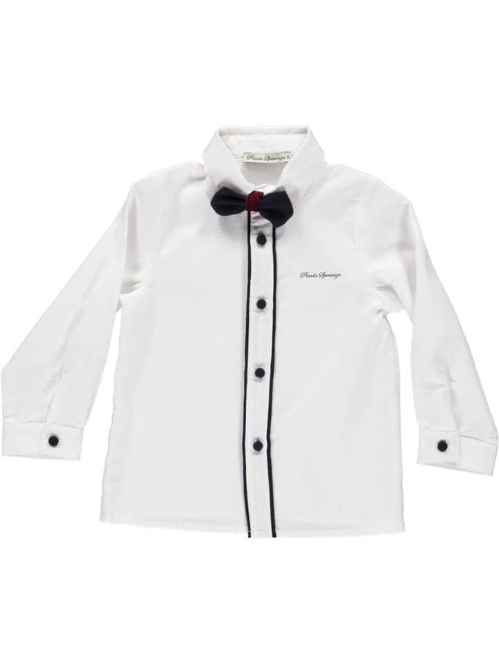 Pärlskjorta med marinblå papillon för wholesale av Piccola Speranza