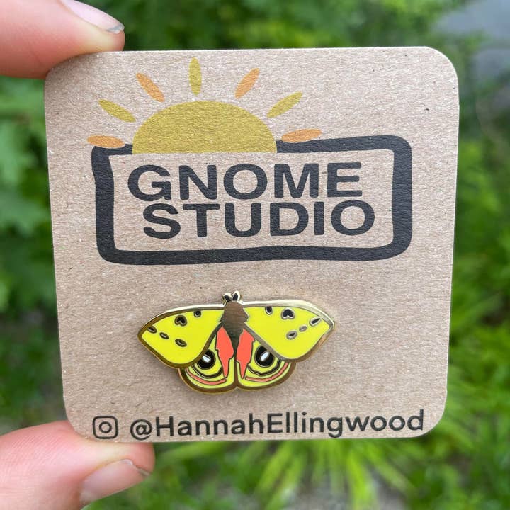 Moth Enamel Pin for wholesale by Gnome Studio