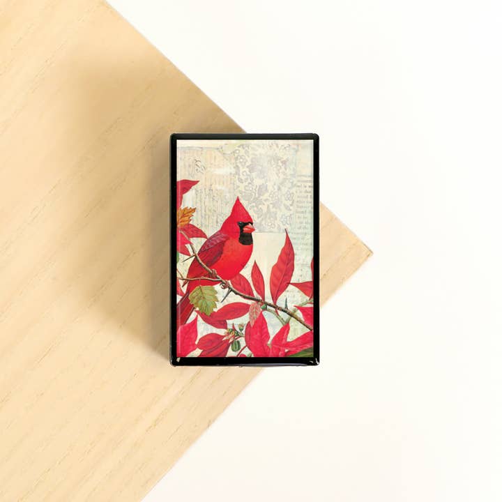 Lucy Lu Designs - Wholesale Matches - Cardinal Bird Winter Christmas Gift luck Holiday Slide Box