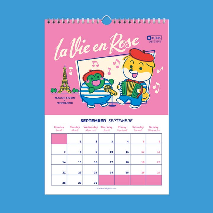 Yeaaah! Studio - Wholesale Calendar - 2026 calendar illustrated by Yeaaah! Studio & Niniwanted9