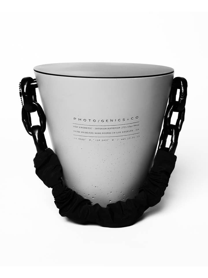 XL CONCRETE BUCKET CANDLE for wholesale by Photogenics + Co