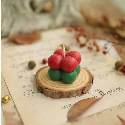 Candles Meta - Vendita all'ingrosso Kit per lavoretti fai da te - Sottopentola Candela in Tronchetti di Legno per Decorazioni Natalizie Fai-da-Te2