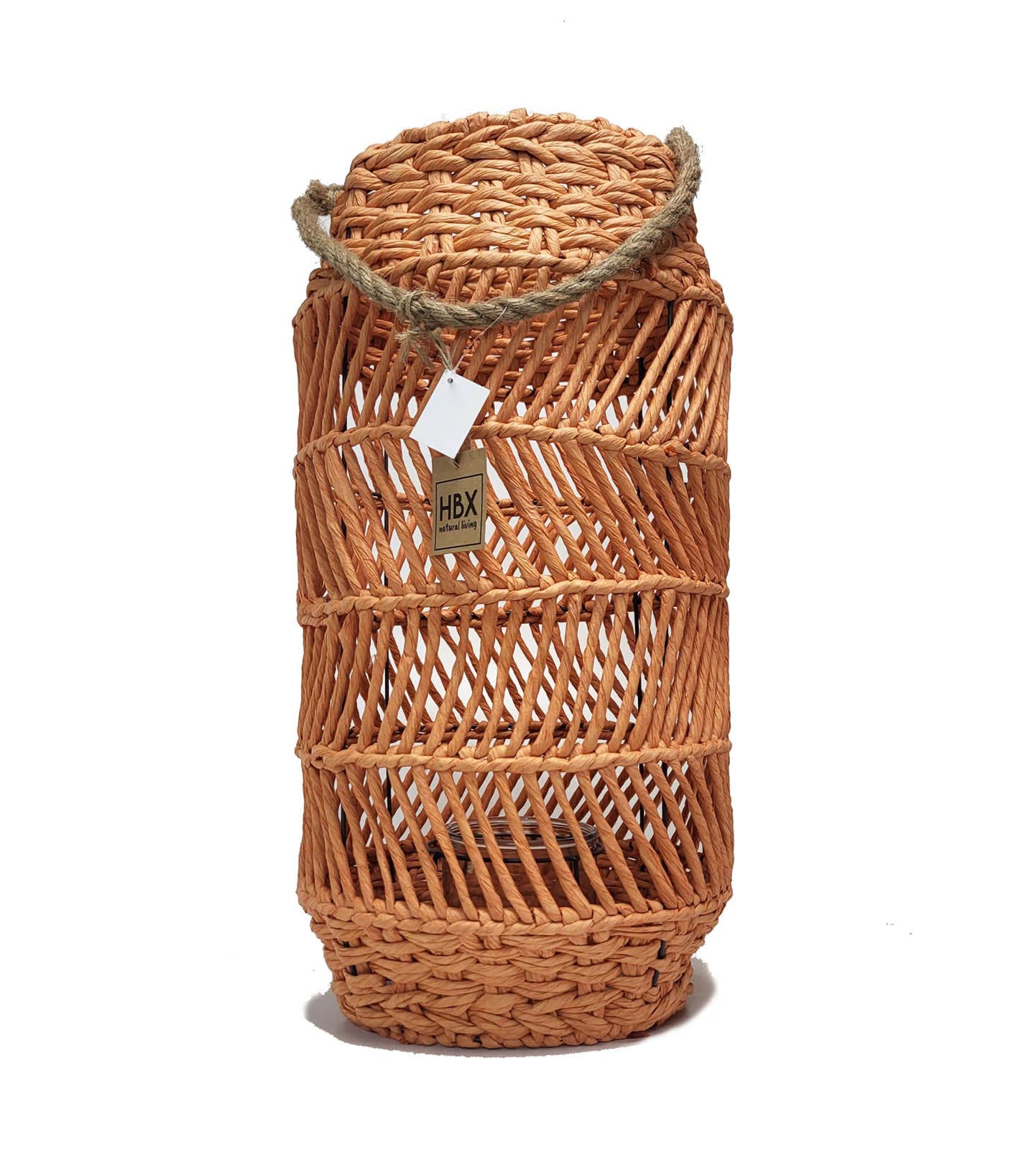 NHP International - Wholesale Lantern - HBX orange rattan Deia lanterns 50cm4