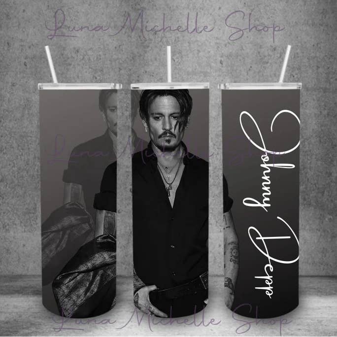 Johnny Depp 20 oz Tumbler for wholesale by Rejuvenate by Jenna