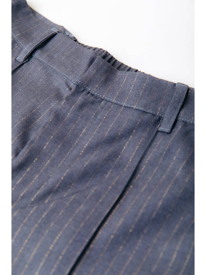 Rus Lurex Pinstripe Pants | Dark grey for wholesale on Faire3