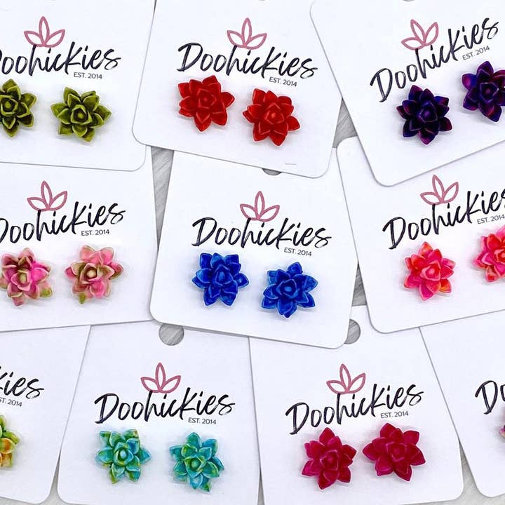 Succulent Singles - Boucles d'oreilles de 13 mm pour la vente par Doohickies