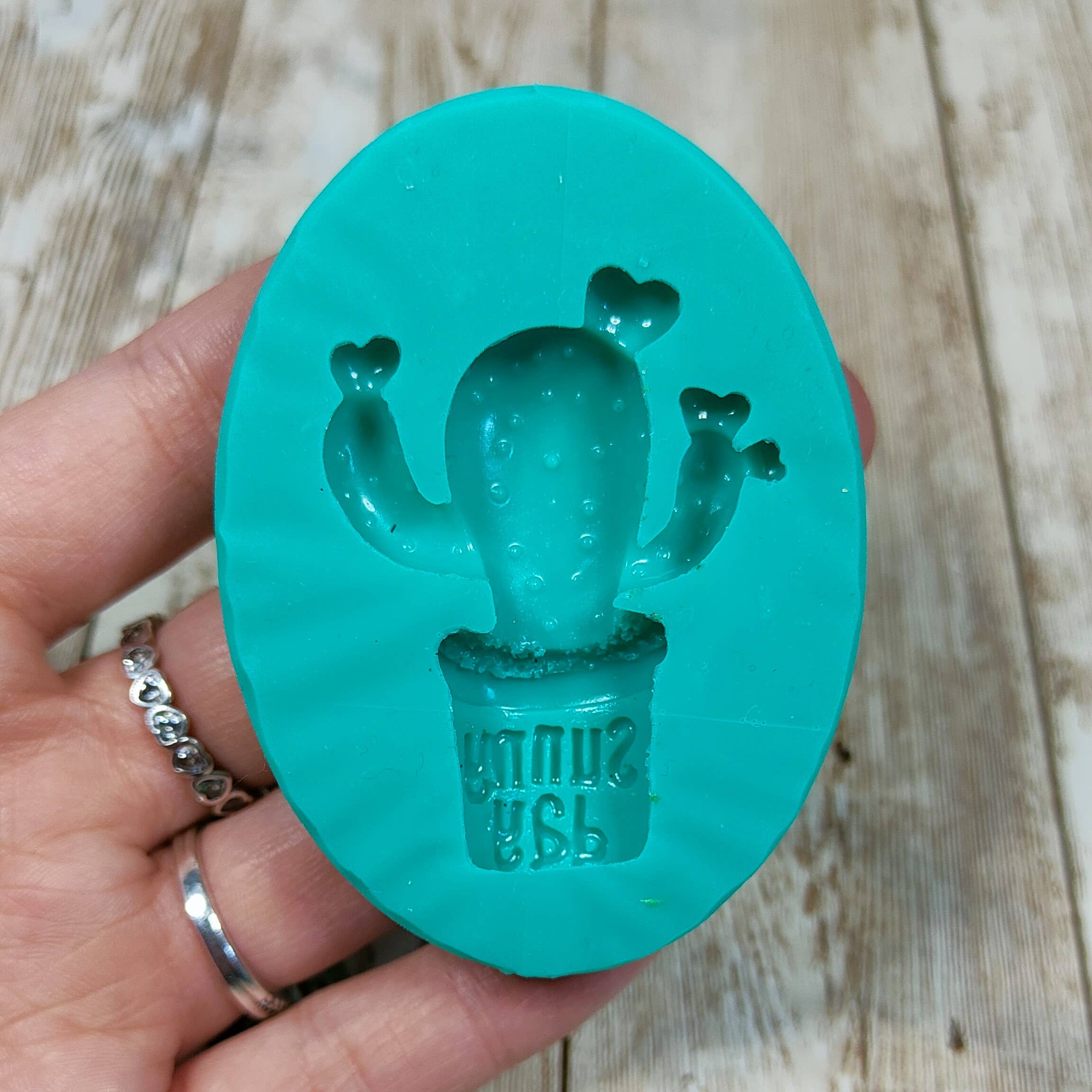 Serena Creazione di Serena Stampone - Vente Kit de bricolage - Moule Cactus Sunny Day 5cm en silicone pour résine et plâtre3