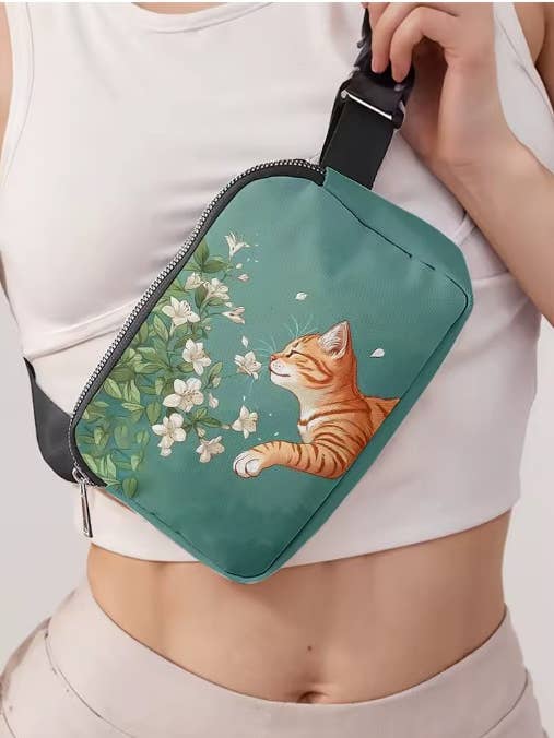 Cat Print Crossbody Bag – Adjustable Strap for wholesale by LGs Dropshipping