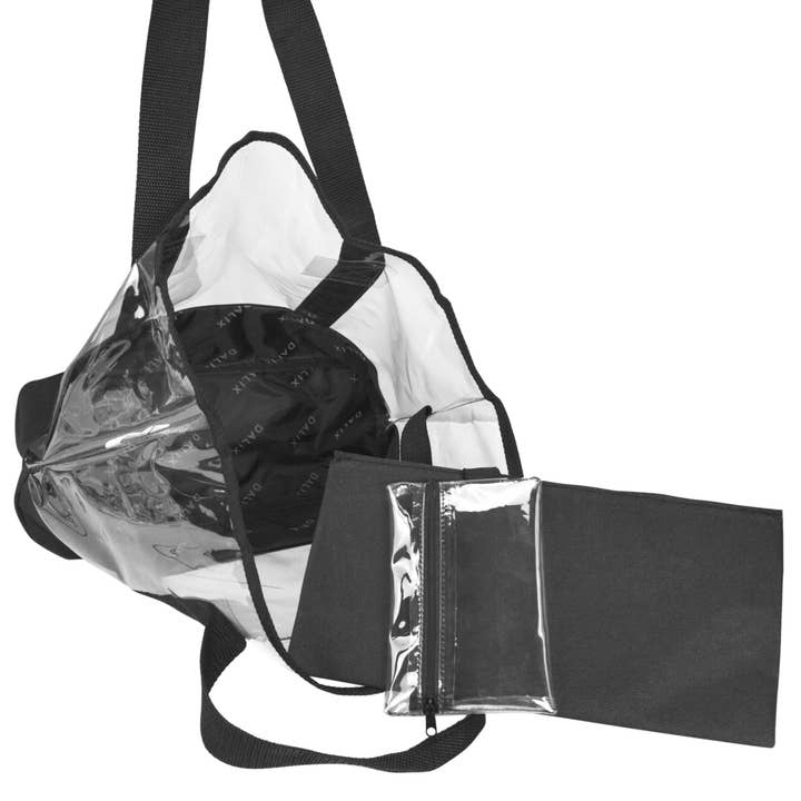 Dalix - Wholesale Tote Bag - Women's - 20" Large Clear Tote Bag with Small Pouch4