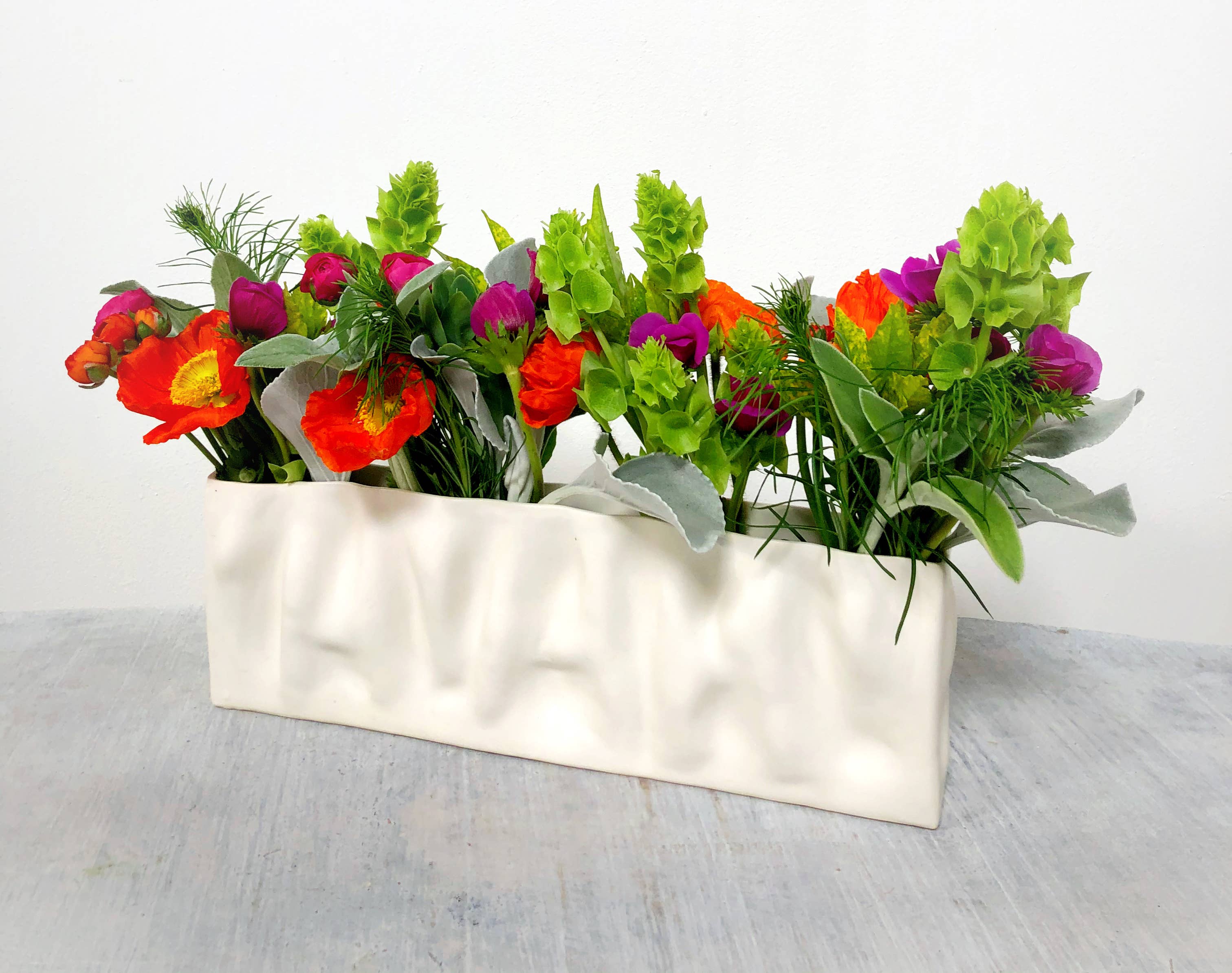 ALEX MARSHALL STUDIOS - Wholesale Vase - Short Rectangle Ripple Vase