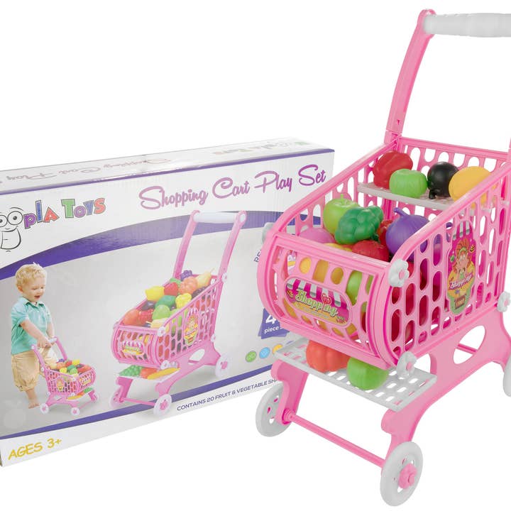 Chariot à provisions pour jouets pour enfants et tout-petits, 48 pièces d'épicerie pour la vente par Fairly Odd Brands