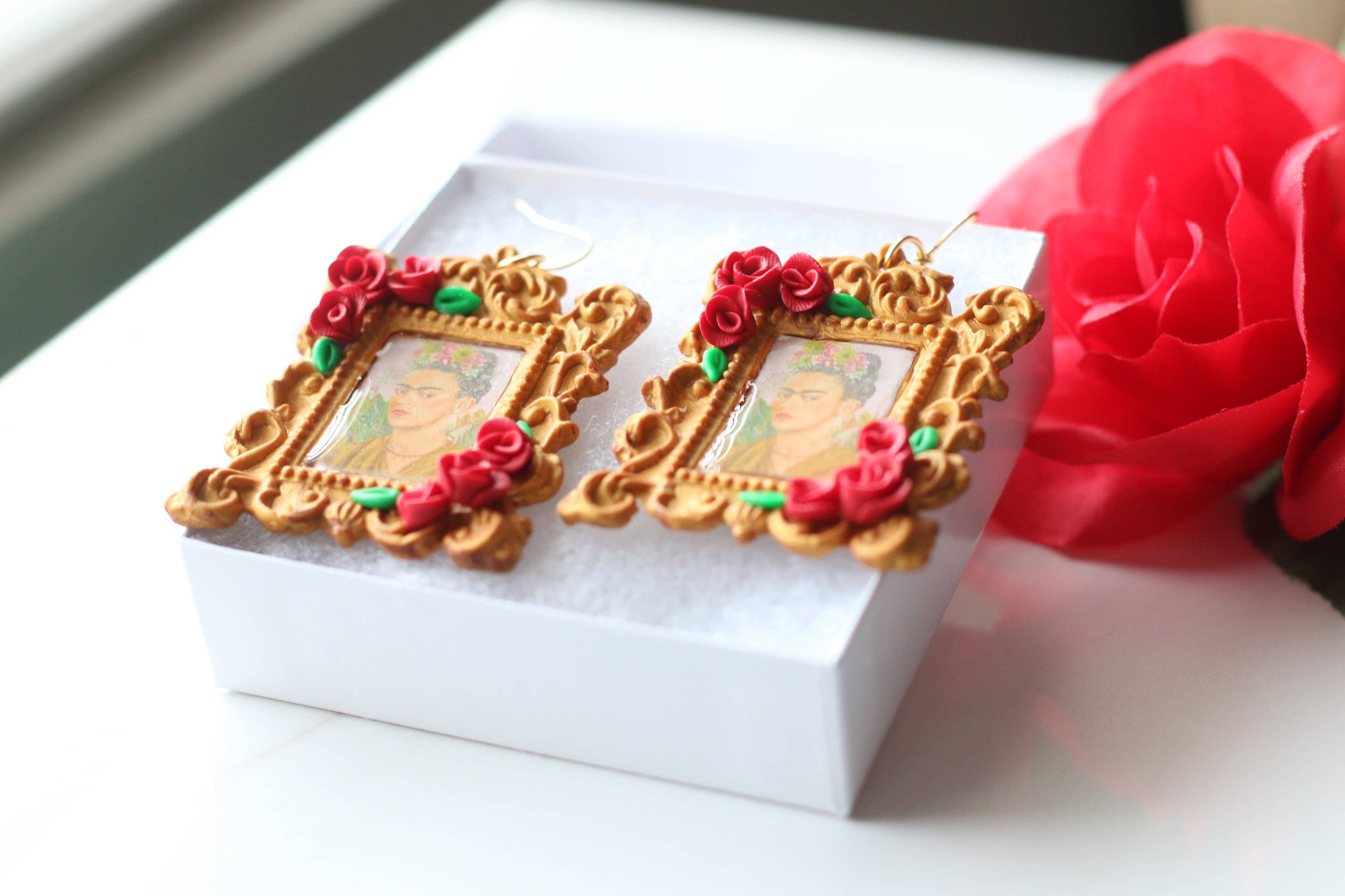 Skye Eclisse Jewelry – wholesale Hängande örhängen – Frida Kahlo örhängen för kvinnor, mexikanska statement-örhängen7