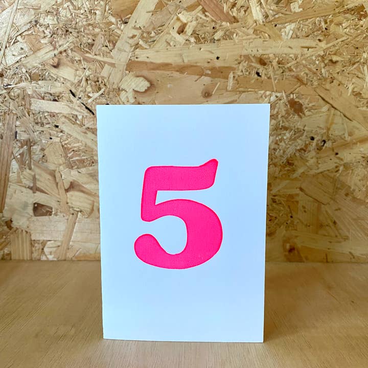 Number 5 card for wholesale by MiLKTEETH