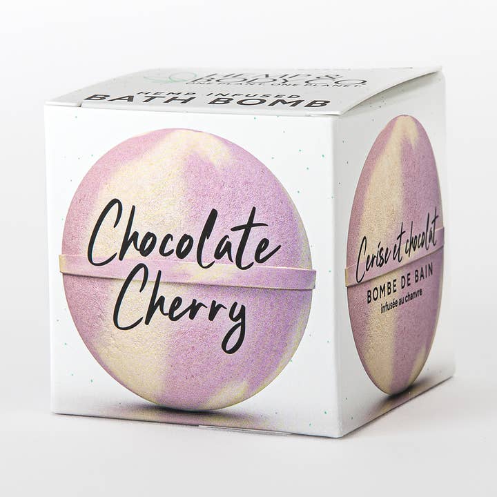 Badbomb med hampa - choklad och körsbär för wholesale av Hemp & Body Co