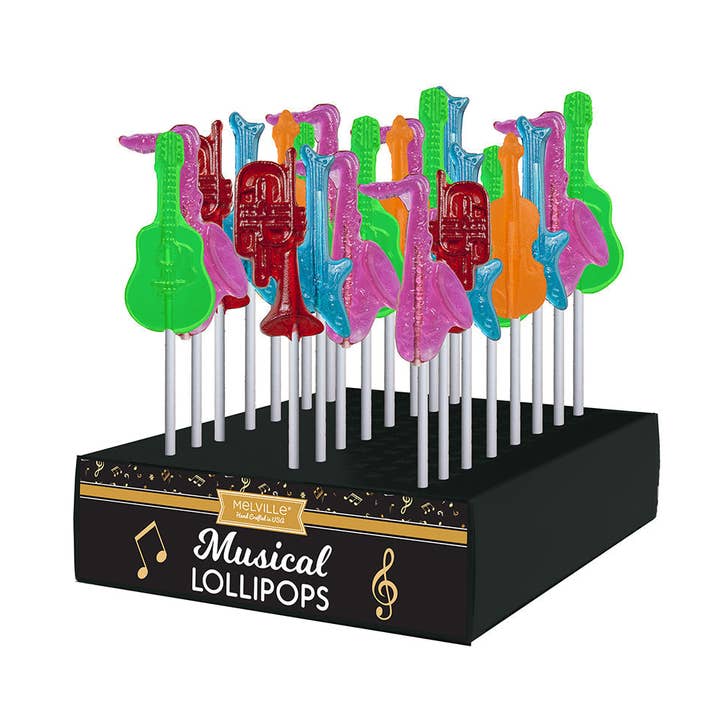 Musical Instrument Lollipops - Assorted for wholesale by Melville Candy Company