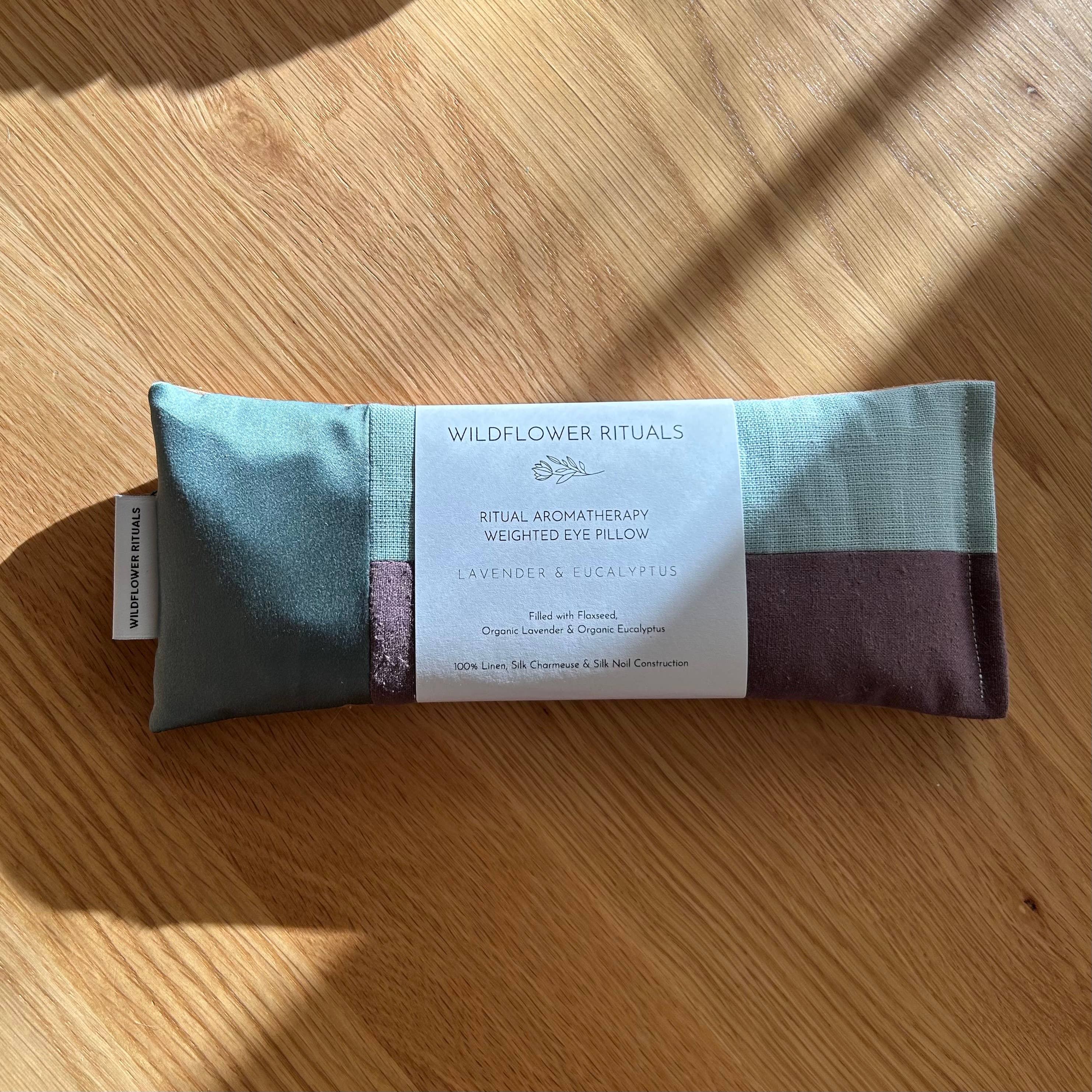 Wildflower Rituals - Venta al por mayor Cojín de spa/terapia - Almohada Ocular con Peso para Aromaterapia - Eucalipto y Lavanda1