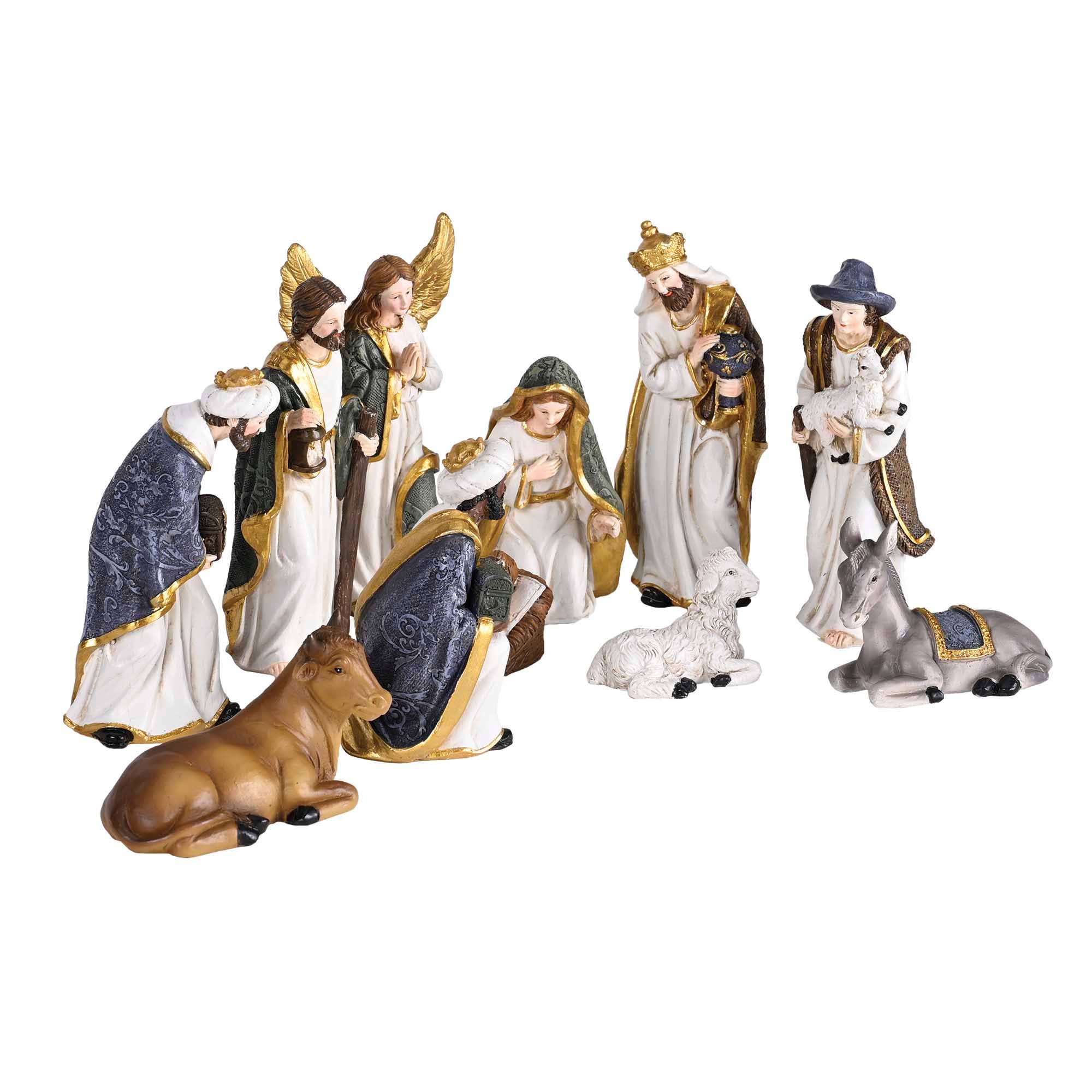 Dicksons - Wholesale Nativity Scene Decor - Nativity 11 Piece 5H White Gold Color1