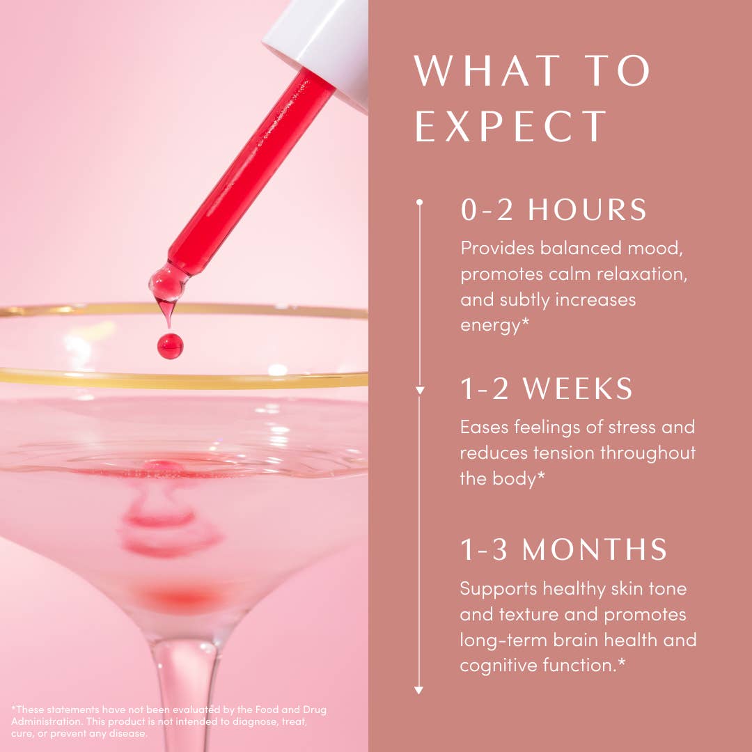 Apothékary - Vente Apéritifs sans alcool/mocktails - Rosé-Tinted Glasses™ - gouttes à base de plantes pour humeur, peau et stress9