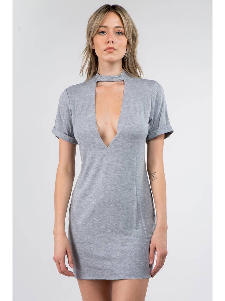 Lux Los Angeles - Wholesale Jurk - Dames - MINI-JURK MET CHOKER SL