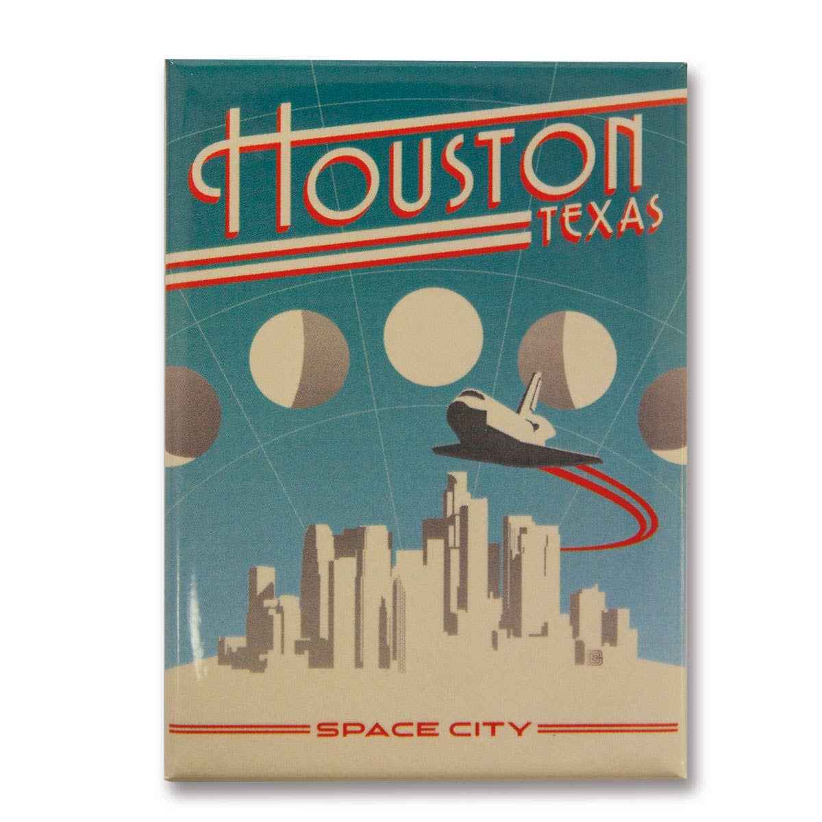 Tourist Courts - Wholesale Magnet - Houston Space City Metal Magnet0