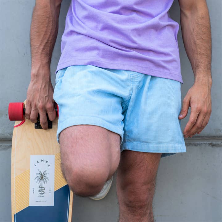 BILLYBELT - Wholesale Shorts - Men's - Velvet Shorts Beach Horizon — Sky Blue