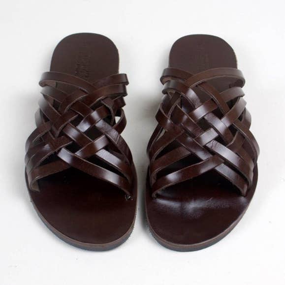 Mørk chokolade Brown Mænds Sandal for engroshandel hos Nikola Sandals