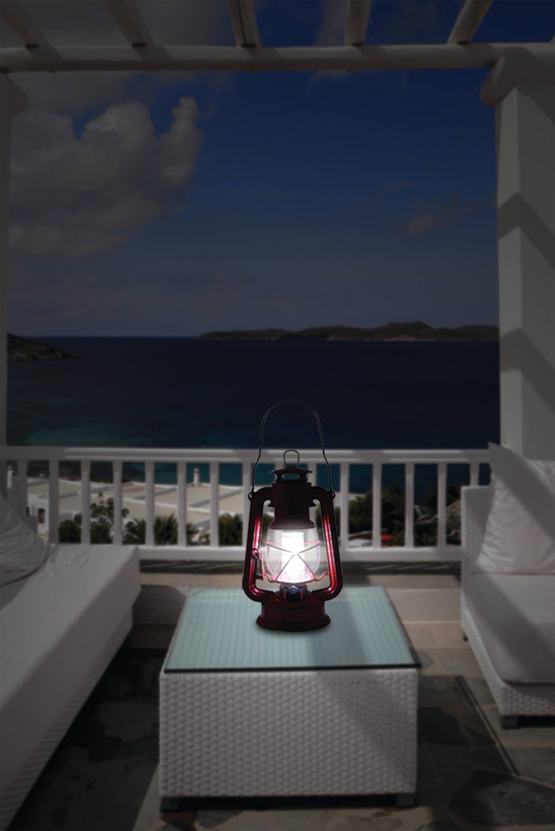 Style Asia - Wholesale Lantern - Northpoint Vintage Style Holly Berry Hurricane LED Lantern7