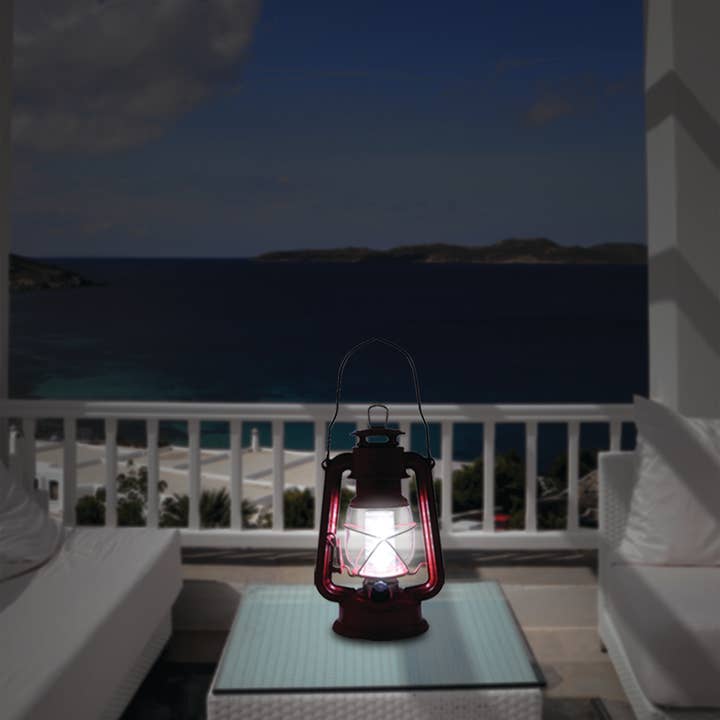Style Asia - Wholesale Lantern - Northpoint Vintage Style Holly Berry Hurricane LED Lantern7