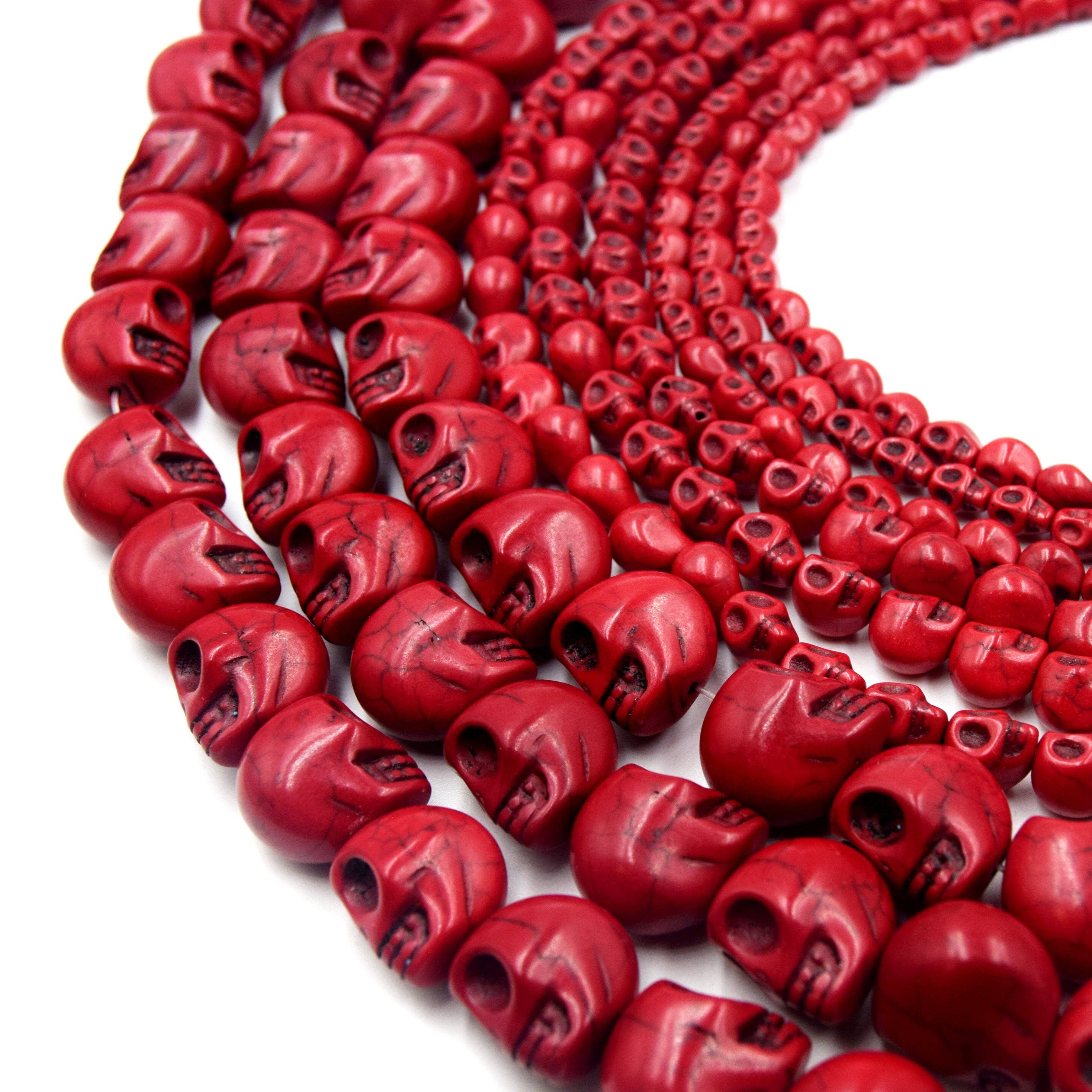 Only Beads - Wholesale Beads - Howlite Skull Beads | 6mm, 8mm, 10mm | Multicolors2