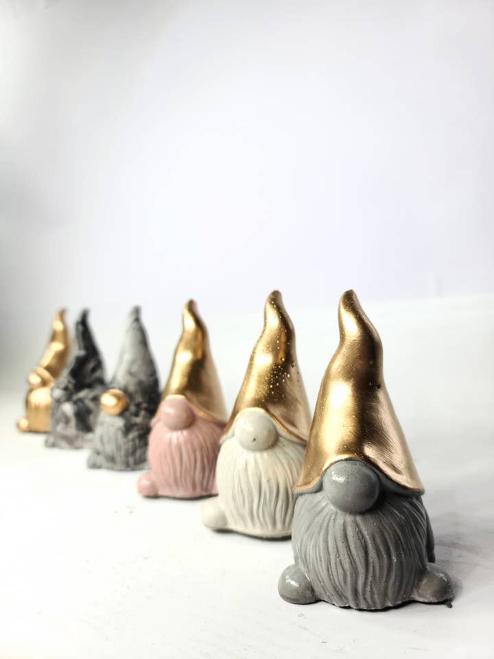 Concrete Gnome Sculpture Decoration | Plant Buddy Pot Decor for wholesale by Geoform Designs