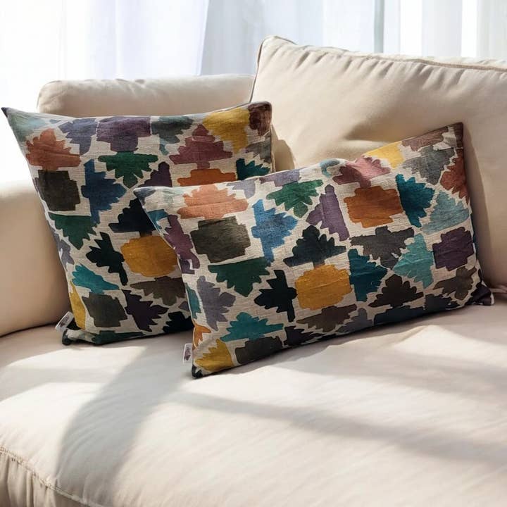 Housse de coussin en lin naturel minimaliste - Fabriqué à la main en Europe pour la vente par Artisan by MF