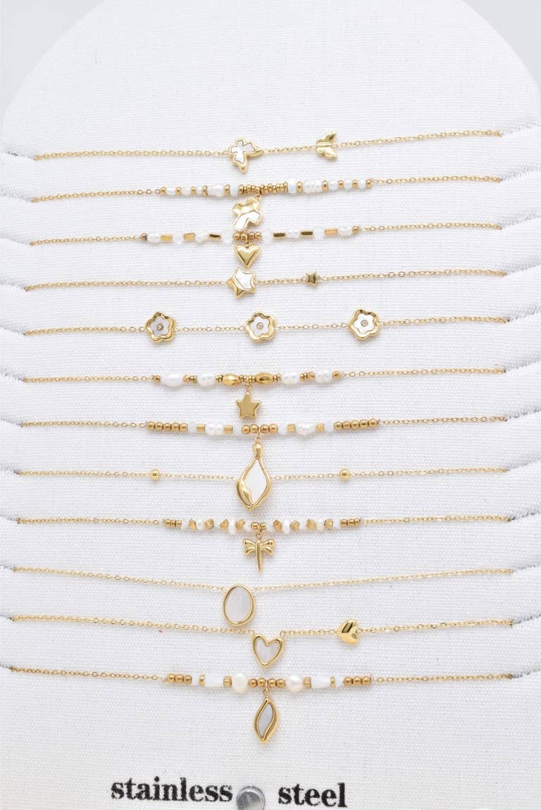 Kapyco - Wholesale Locket Necklace - Set of 12 stainless steel necklaces - BJ210238OR1