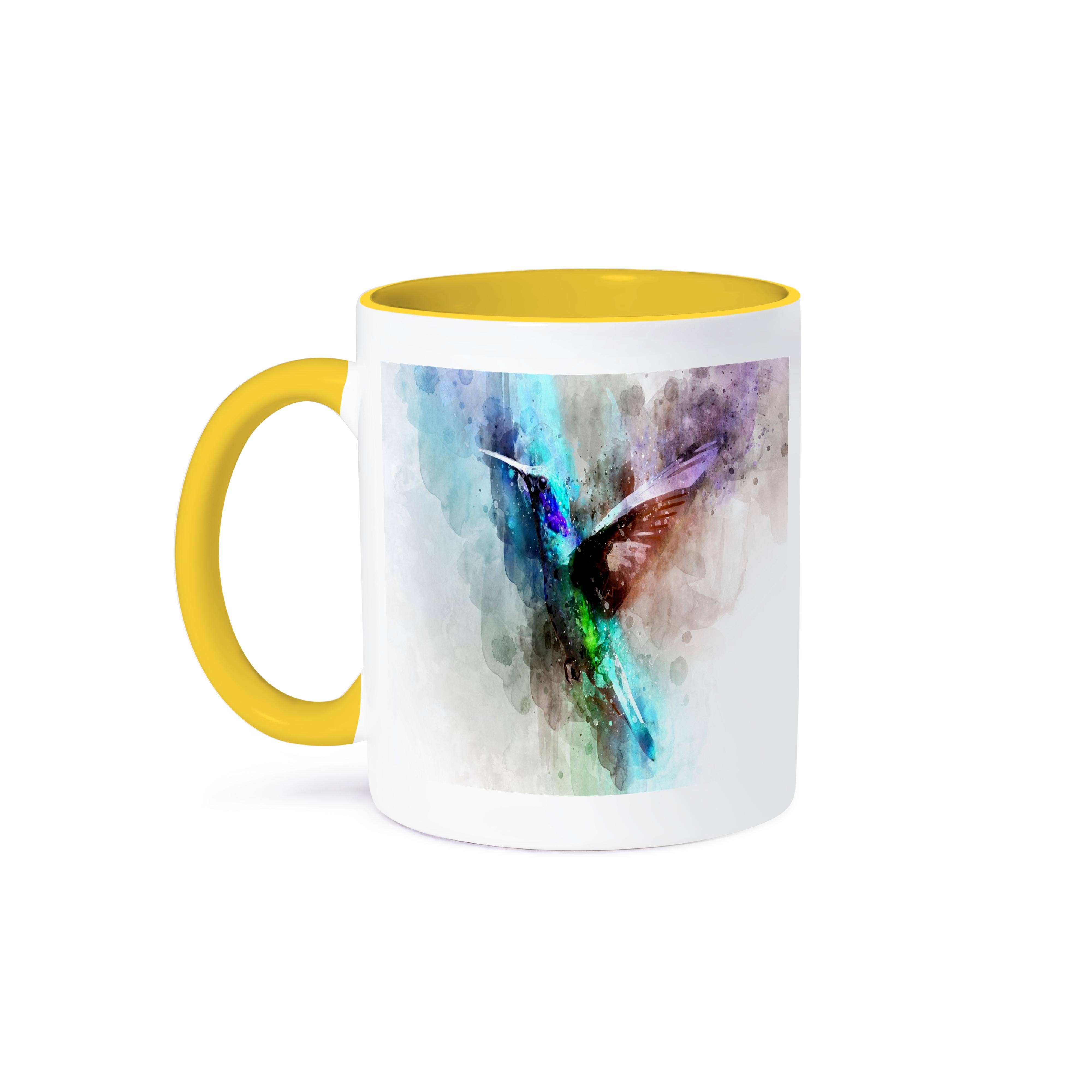 3dRose - Wholesale Coffee Mug - 3dRose, Image of Humming Bird In Aqua Purple Watercolors, Mug0