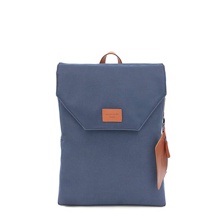 Sac à dos Ferrat bleu marine 13'' pour la vente par Maison Sacrée