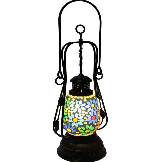 Lámpara con farol de mosaico grande para venta al por mayor de Giniverse108