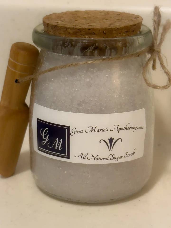 Honeysuckle Sugar Scrub 7oz for wholesale by Gina Marie's Apothecary