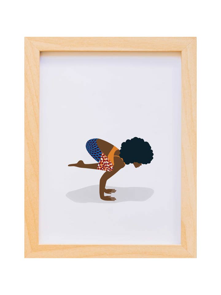 King Pigeon Pose 12 X 18 Yoga Art Print for wholesale by Soular Powered