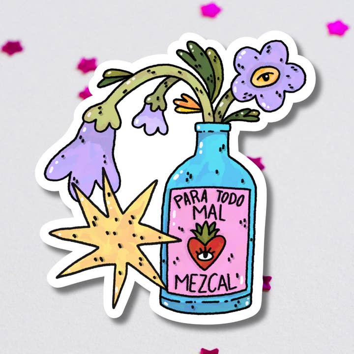 Mezcal Vinyl Sticker for wholesale by Get Stoked