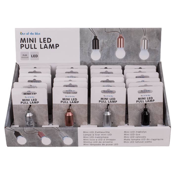 Out of the blue KG - Wholesale Retailer Display - Home & Living - Mini LED pushing lamp, ca. 5 cm, 3 colours ass.,1