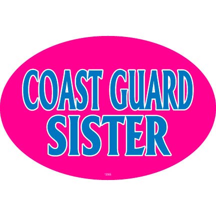 SJT Enterprises, Inc. - Wholesale Car Decorative Charm - Unisex - Coast Guard Sister Oval Car Magnet